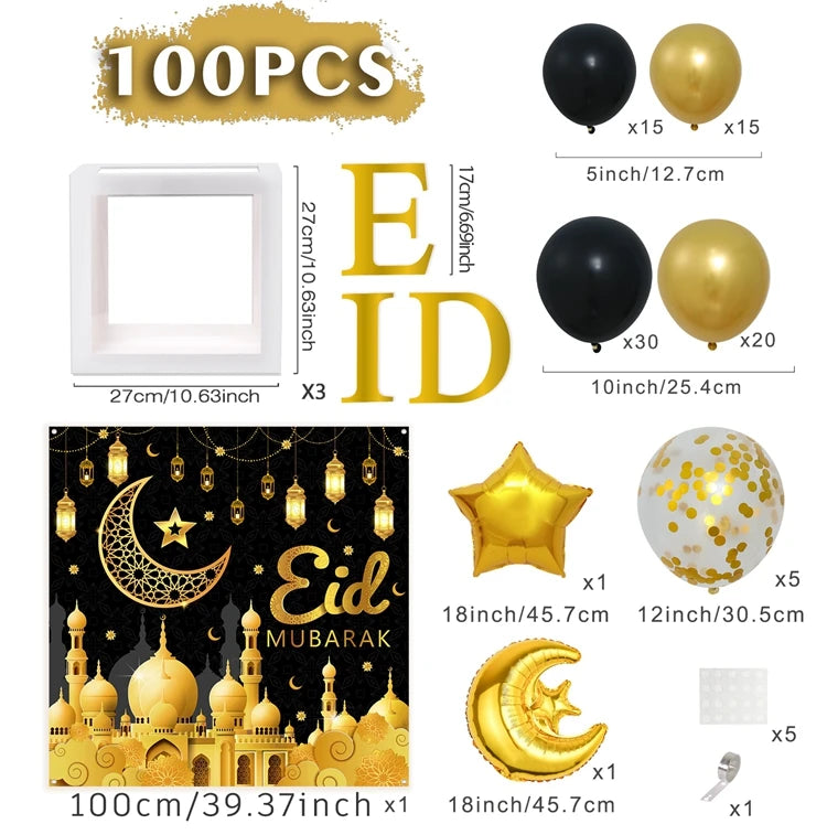 Arche de ballons / ensemble de ballons - EID Mubarak